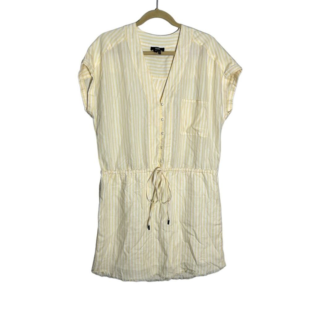 PAIGE Yellow Stripe Mini Dress